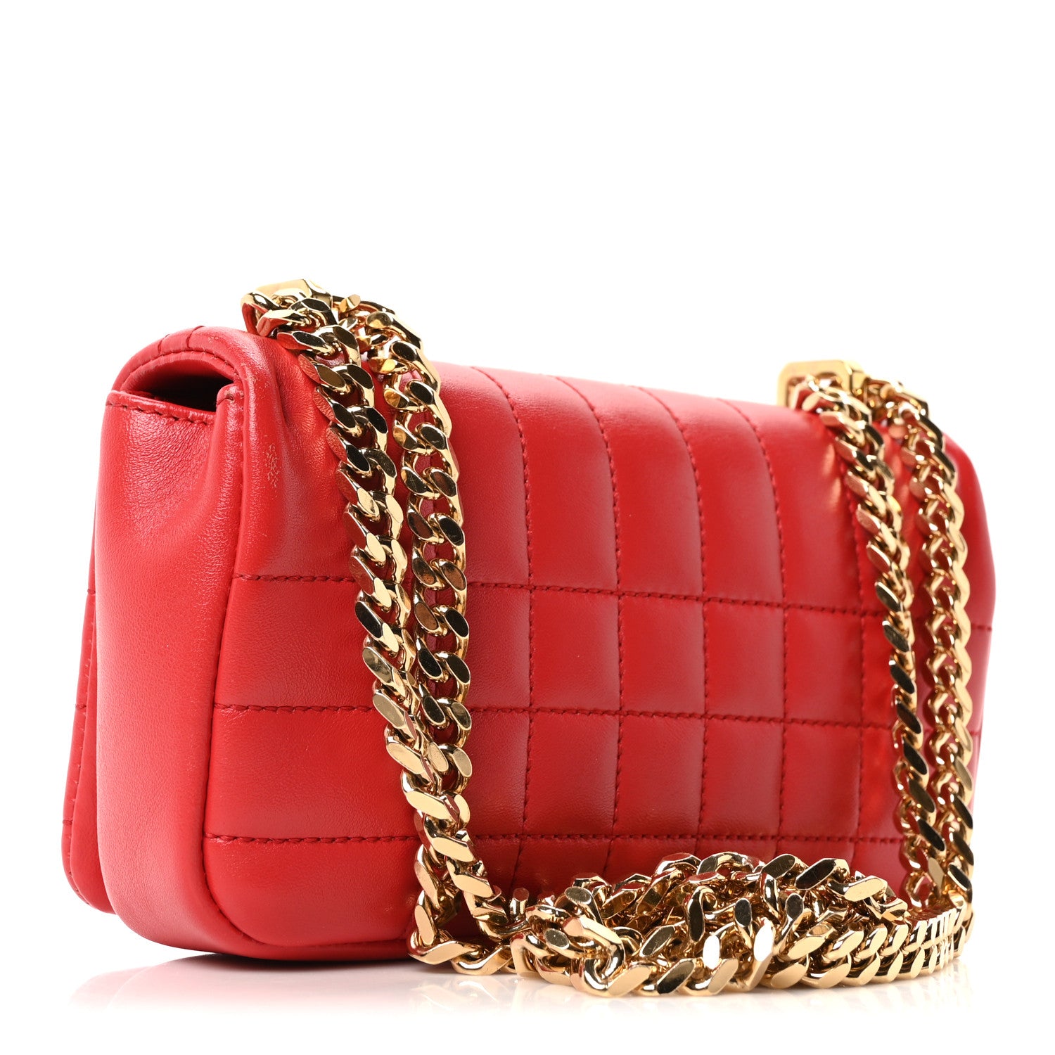 Burberry Lambskin Quilted Mini Lola Bag Bright Red 3 of 10
