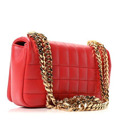 Burberry Lambskin Quilted Mini Lola Bag Bright Red 3 of 10