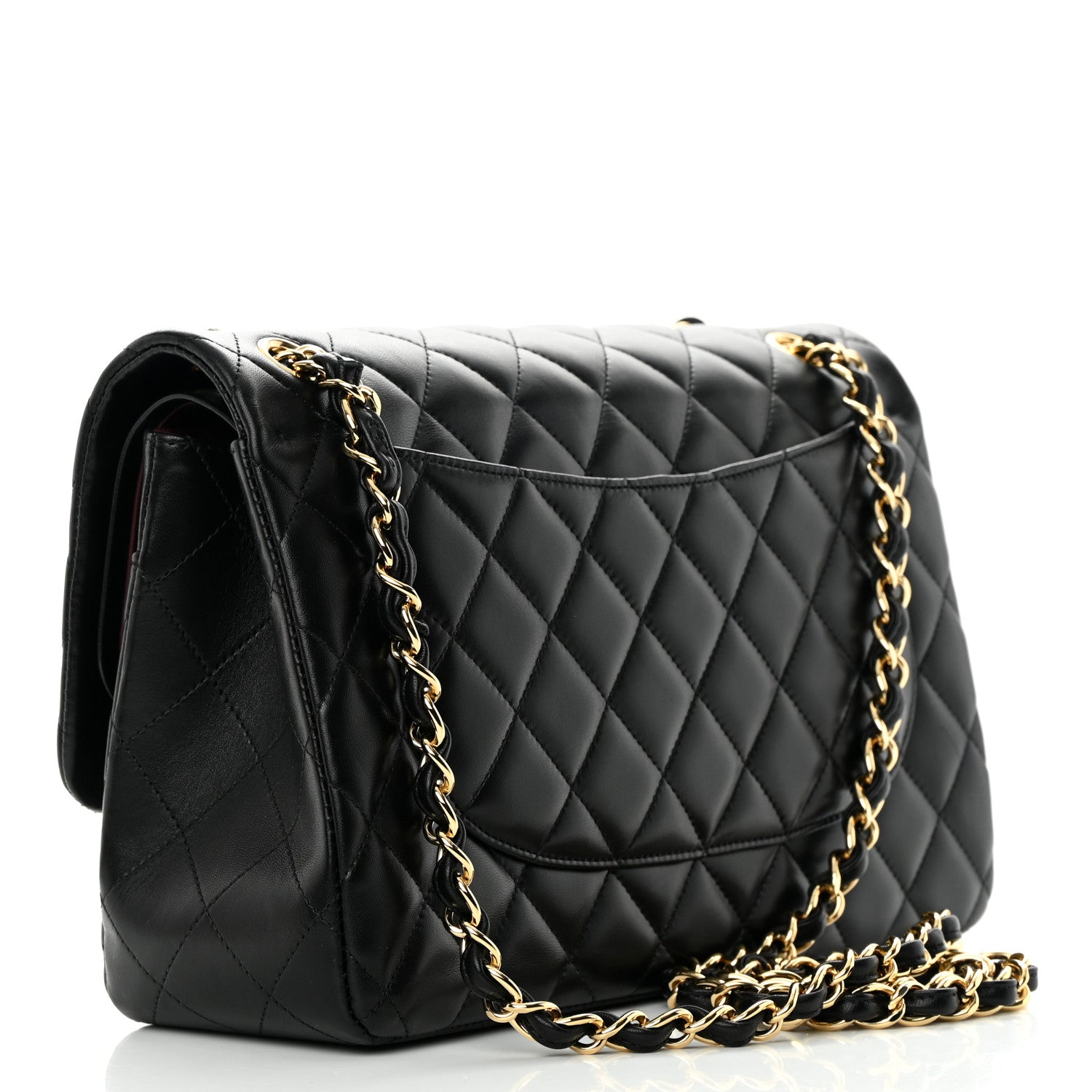 Chanel Lambskin Quilted Jumbo Double Flap Black 3 of 19