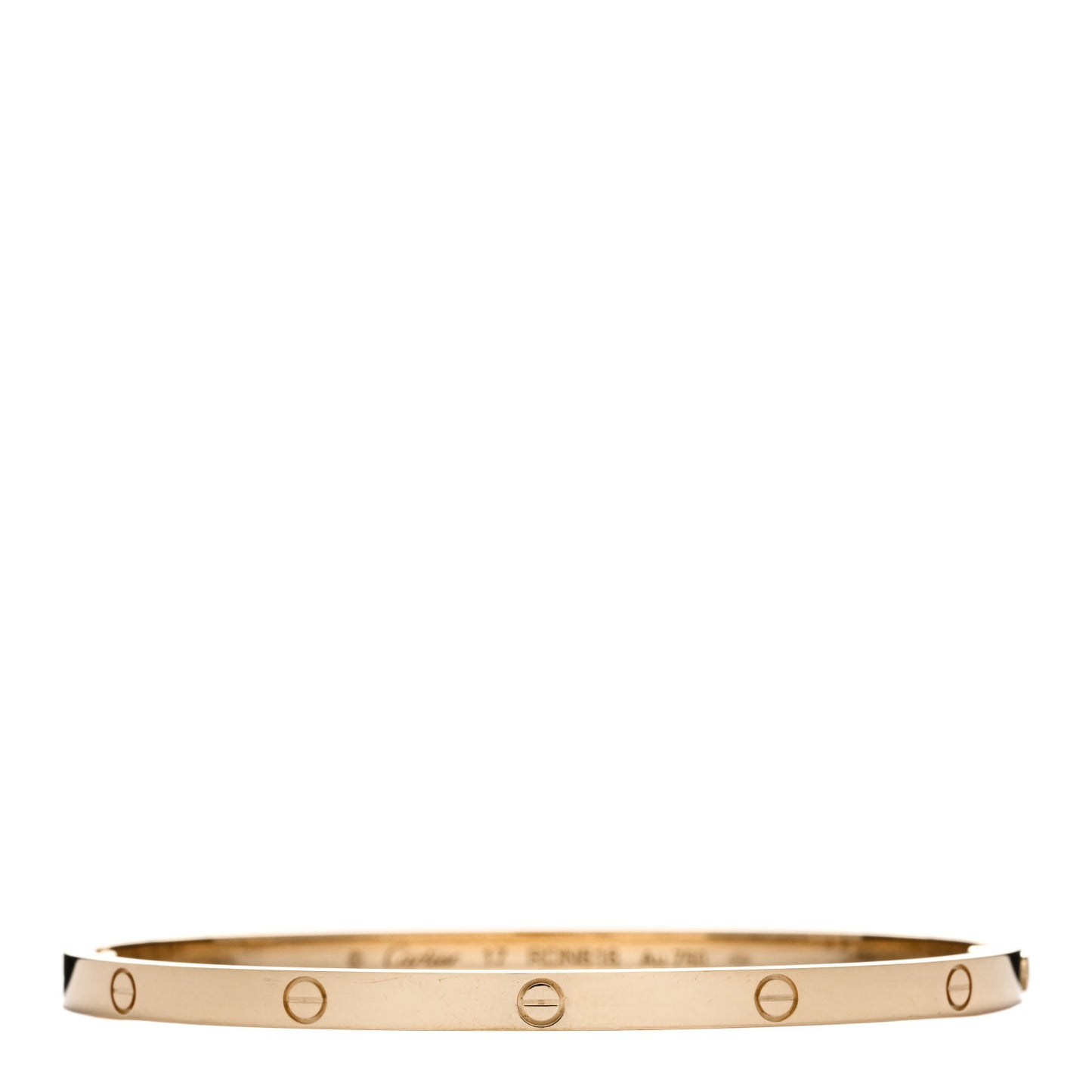 18K Yellow Gold Small LOVE Bracelet 17