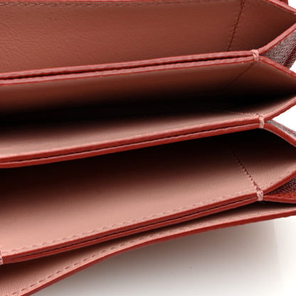 Celine Grained Shiny Calfskin Accordion Card Holder Rust 5 of 7