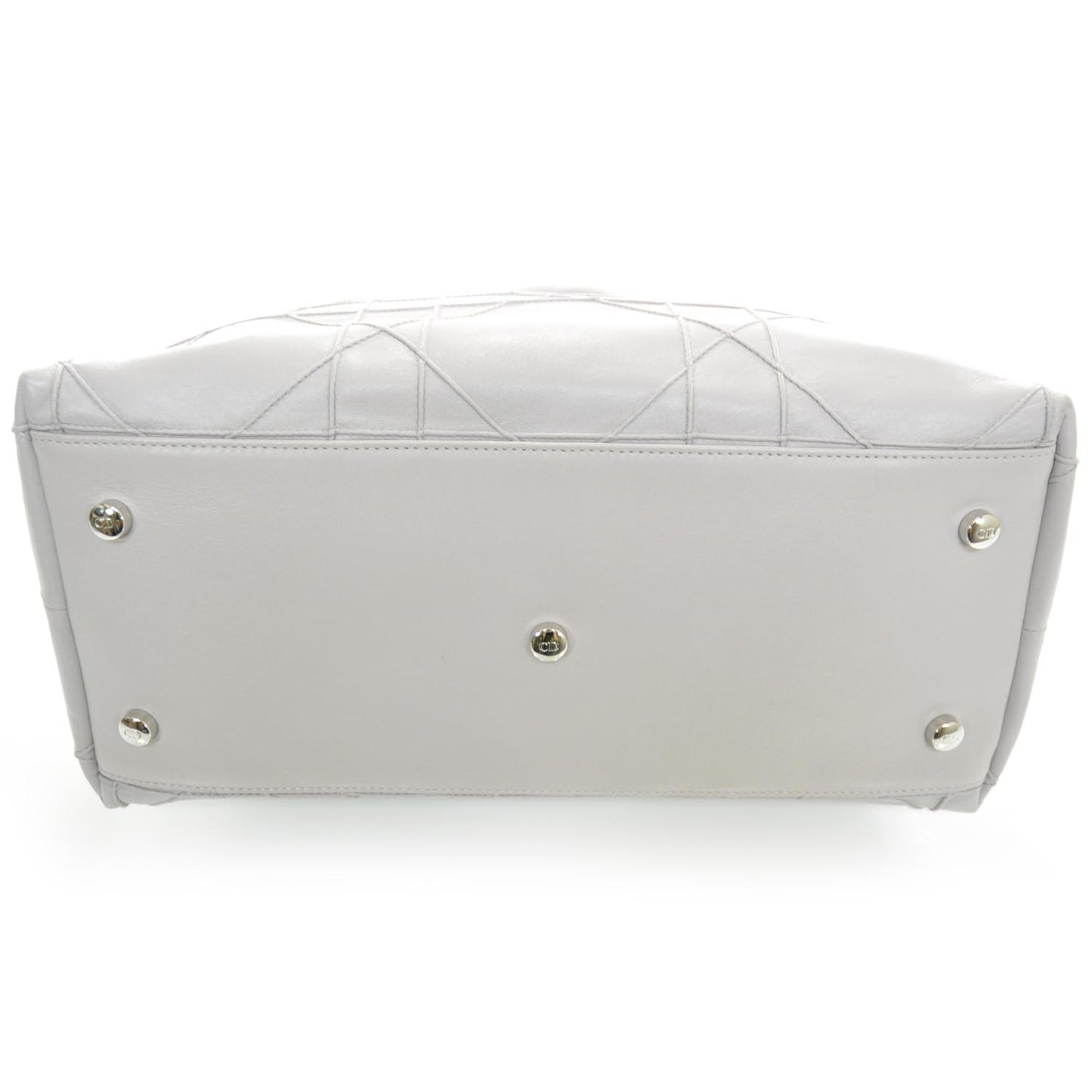 Lambskin Cannage Medium Granville Tote Grey