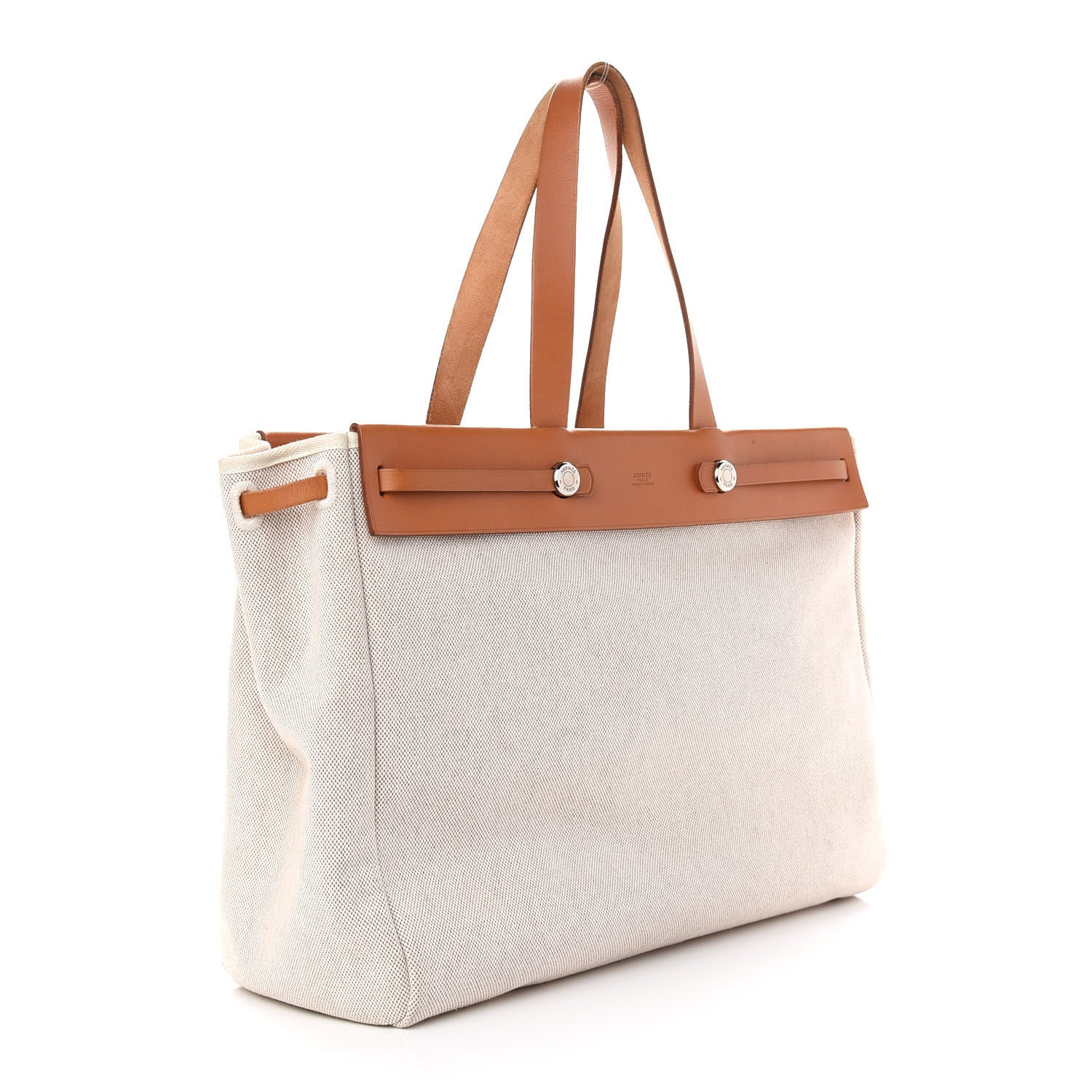 Hermes Toile Vache Hunter Herbag Cabas MM Natural 4 of 10