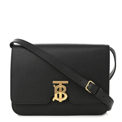Burberry Calfskin Medium TB Bag Black 1 of 12