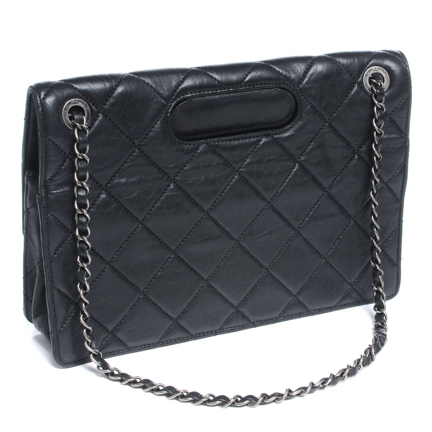 Chanel Lambskin Take Away Flap Bag Black 3 of 7