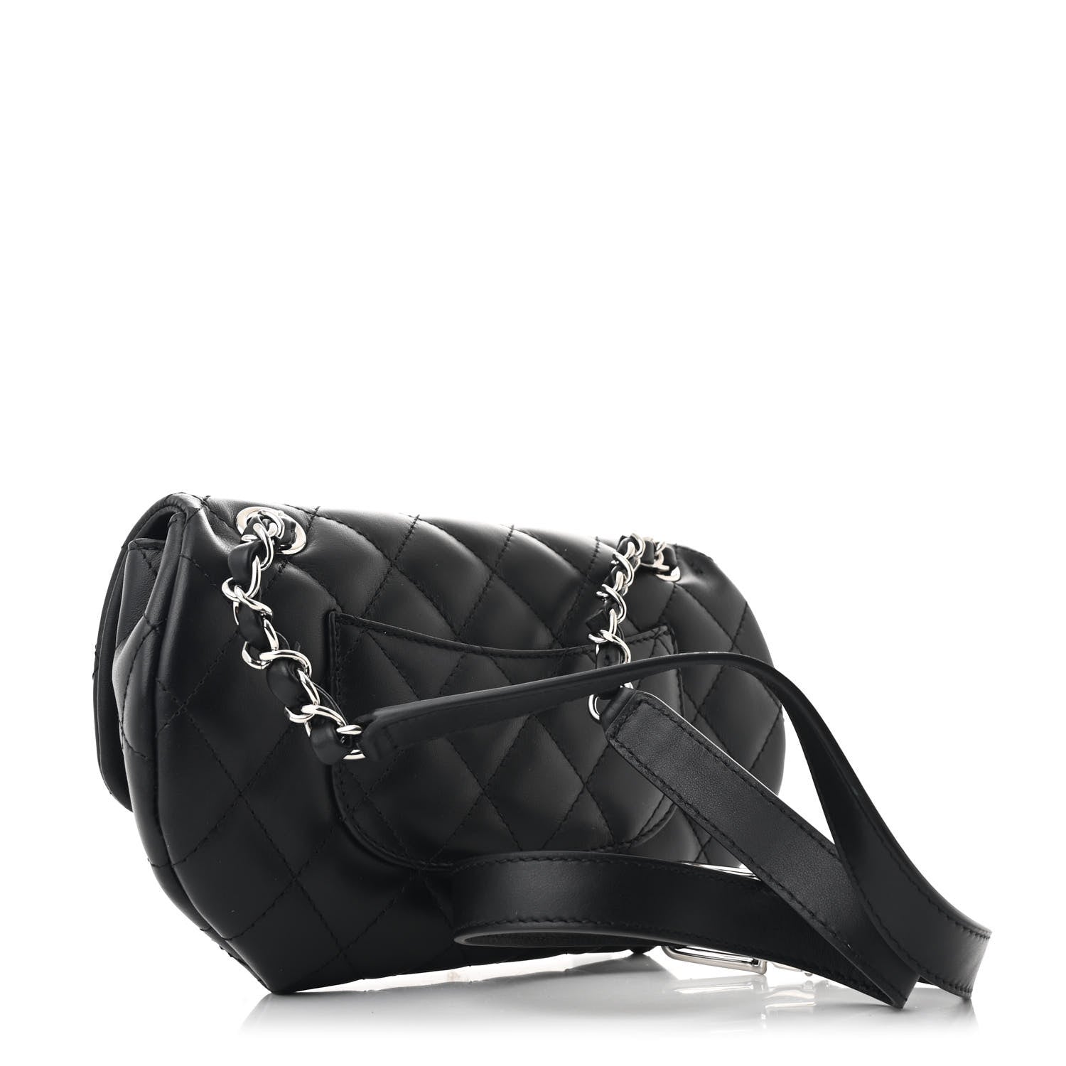 Chanel Calfskin Quilted CC Uniform Flap Belt Bag Black 3 of 11
