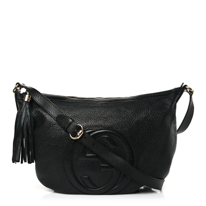 Gucci Pebbled Calfskin Medium Soho Hobo Black 1 of 11