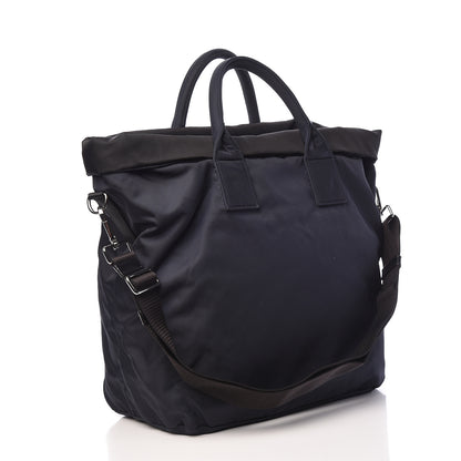 Prada Tessuto Nylon Double Reversible Tote Black Blue 6 of 16