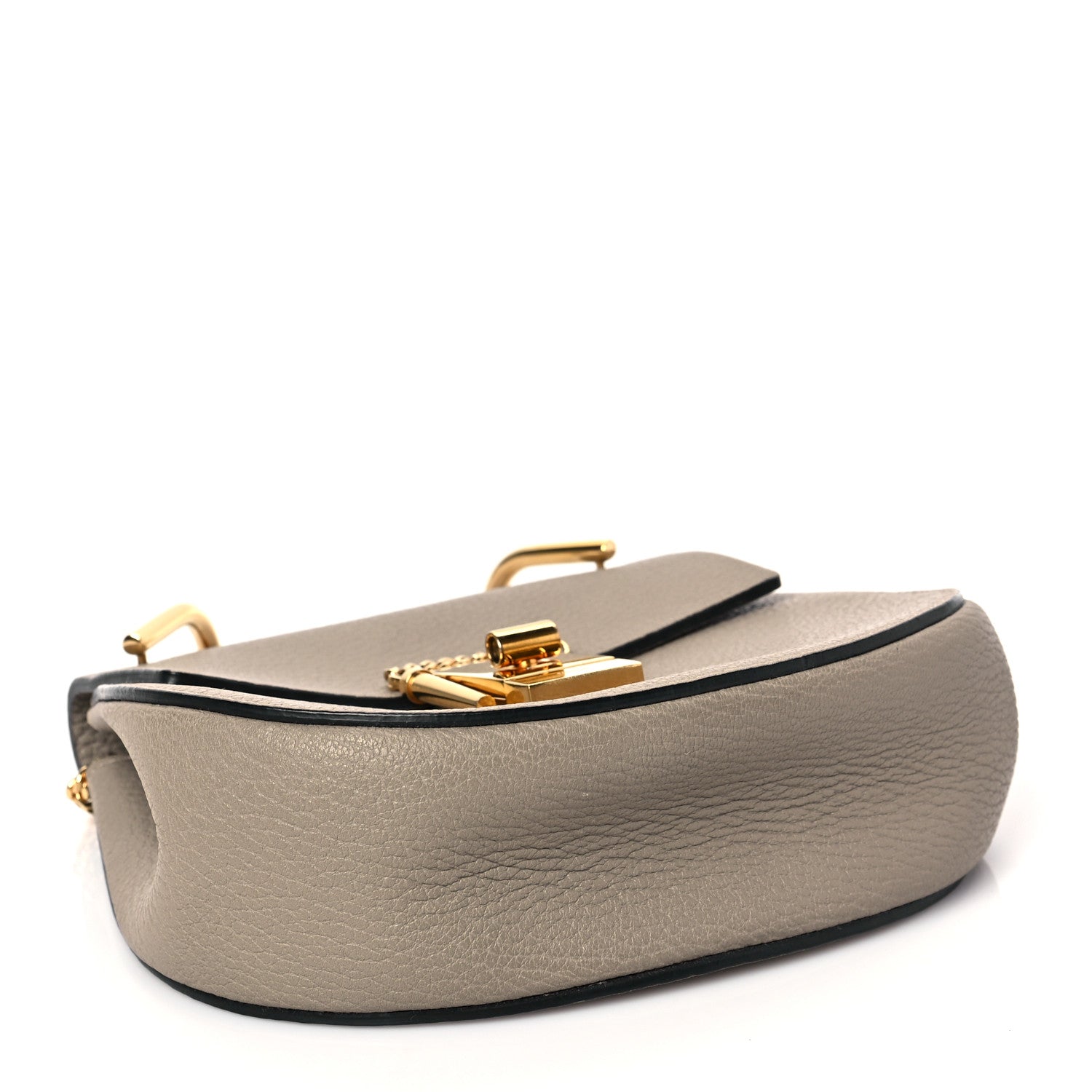 Chloe Grained Lambskin Mini Drew Shoulder Bag Motty Grey 4 of 7