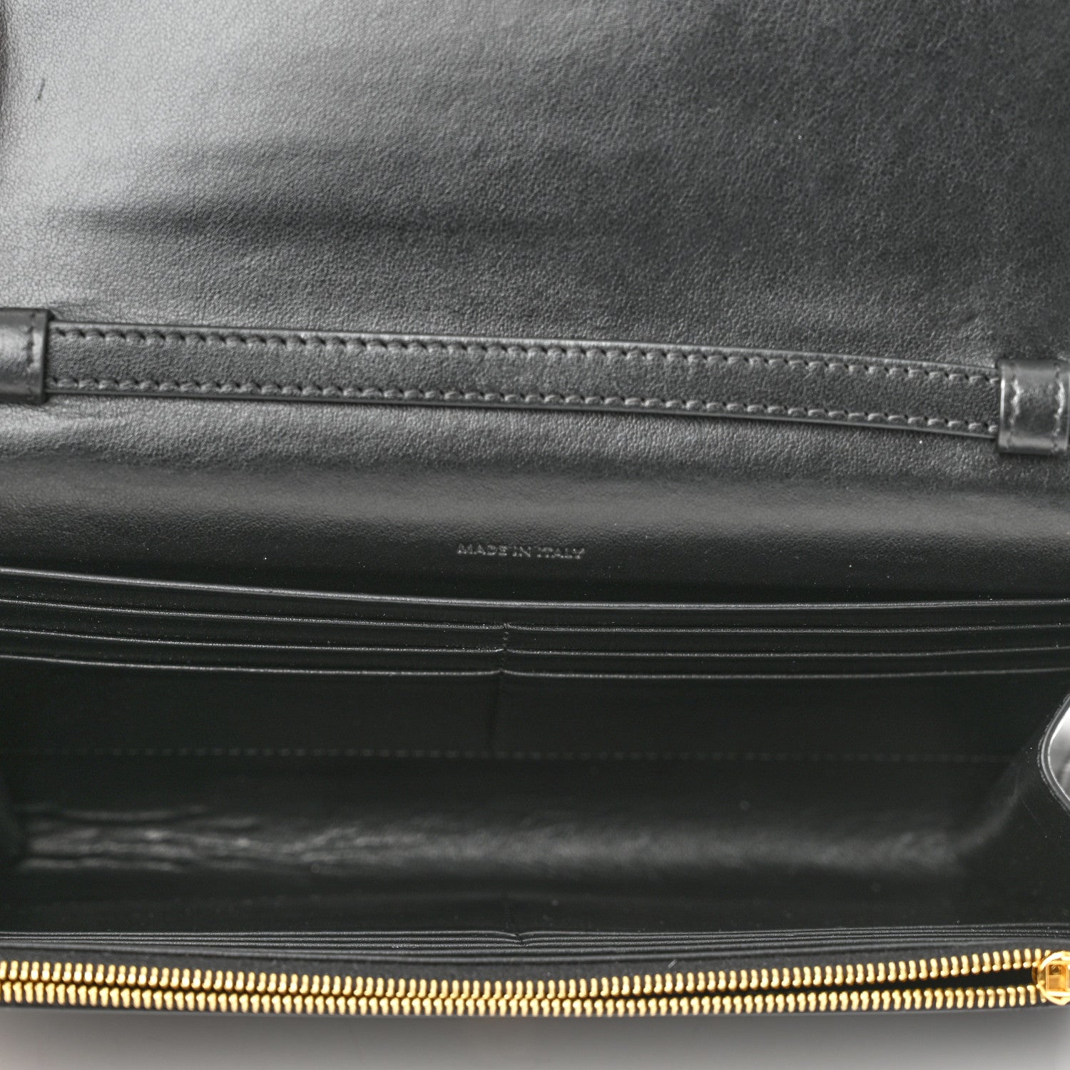 Celine Smooth Calfskin Tassels Wallet On Strap Black 5 of 11