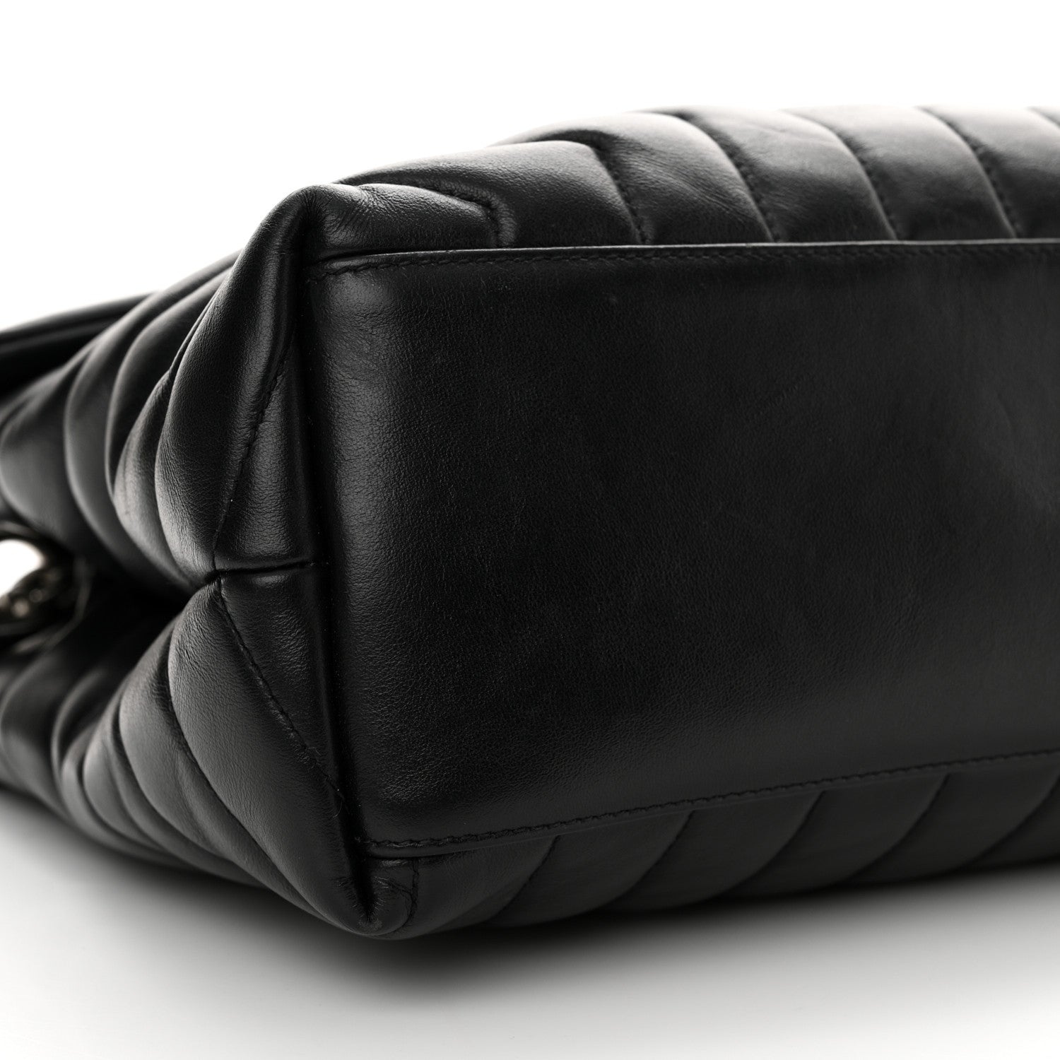 Saint Laurent Calfskin Y Quilted Monogram Medium Loulou Chain Satchel Black 9 of 16
