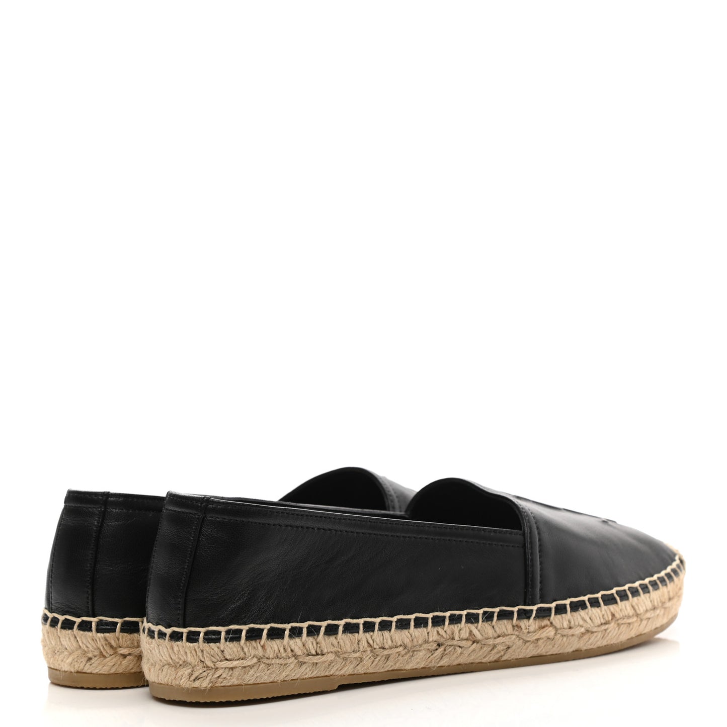 Lambskin Monogram Espadrilles 37 Black