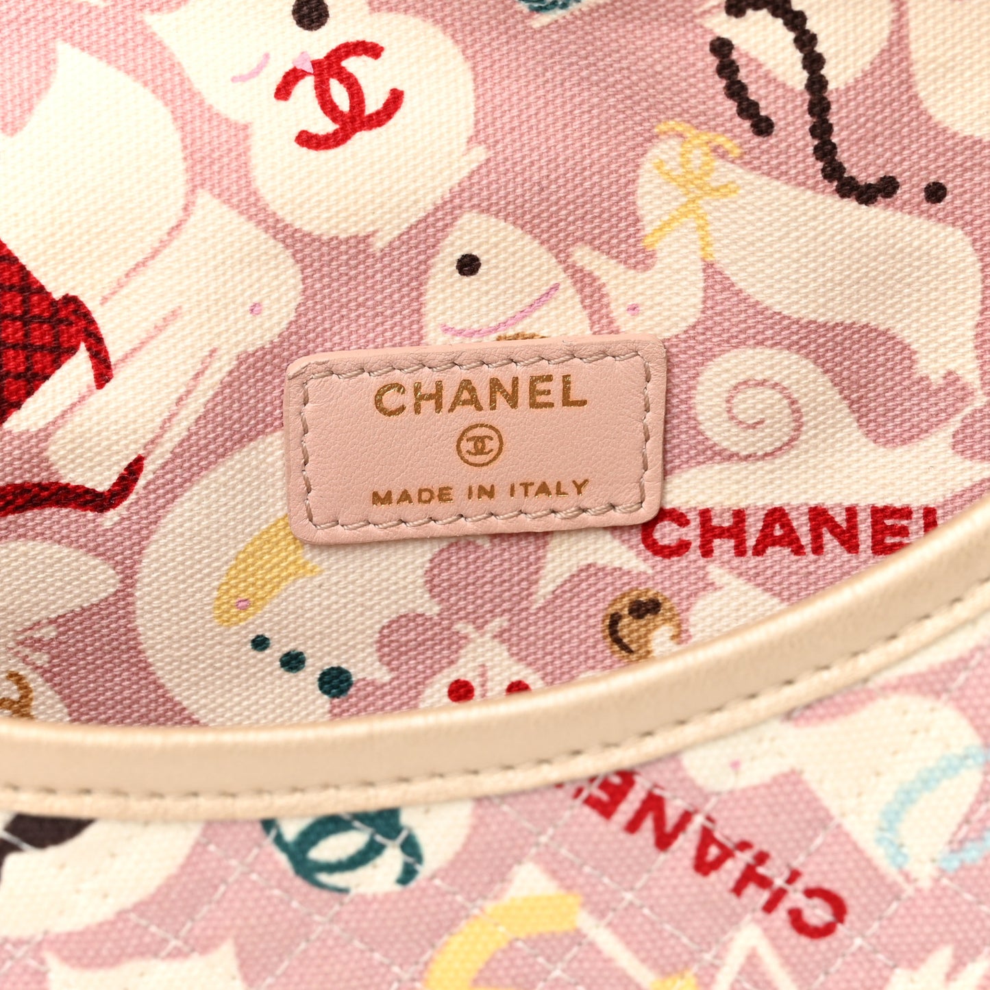 Canvas Baby Animals Clutch Pink