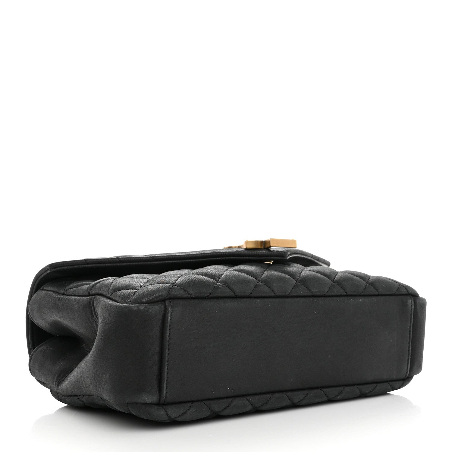 Saint Laurent Iridescent Calfskin Tri-Quilt Monogram Medium College Bag Black 4 of 11