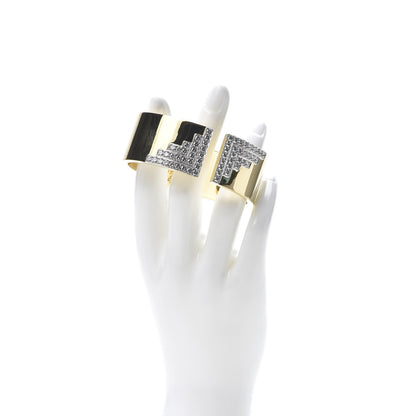 Tiffany 18K Yellow Gold Diamond Out of Retirement Wide Cuff Bracelet 2 of 5