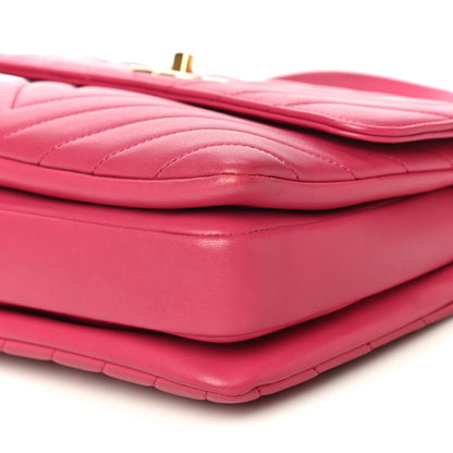 Chanel Lambskin Chevron Quilted Small Trendy CC Dual Handle Flap Bag Pink 9 of 14