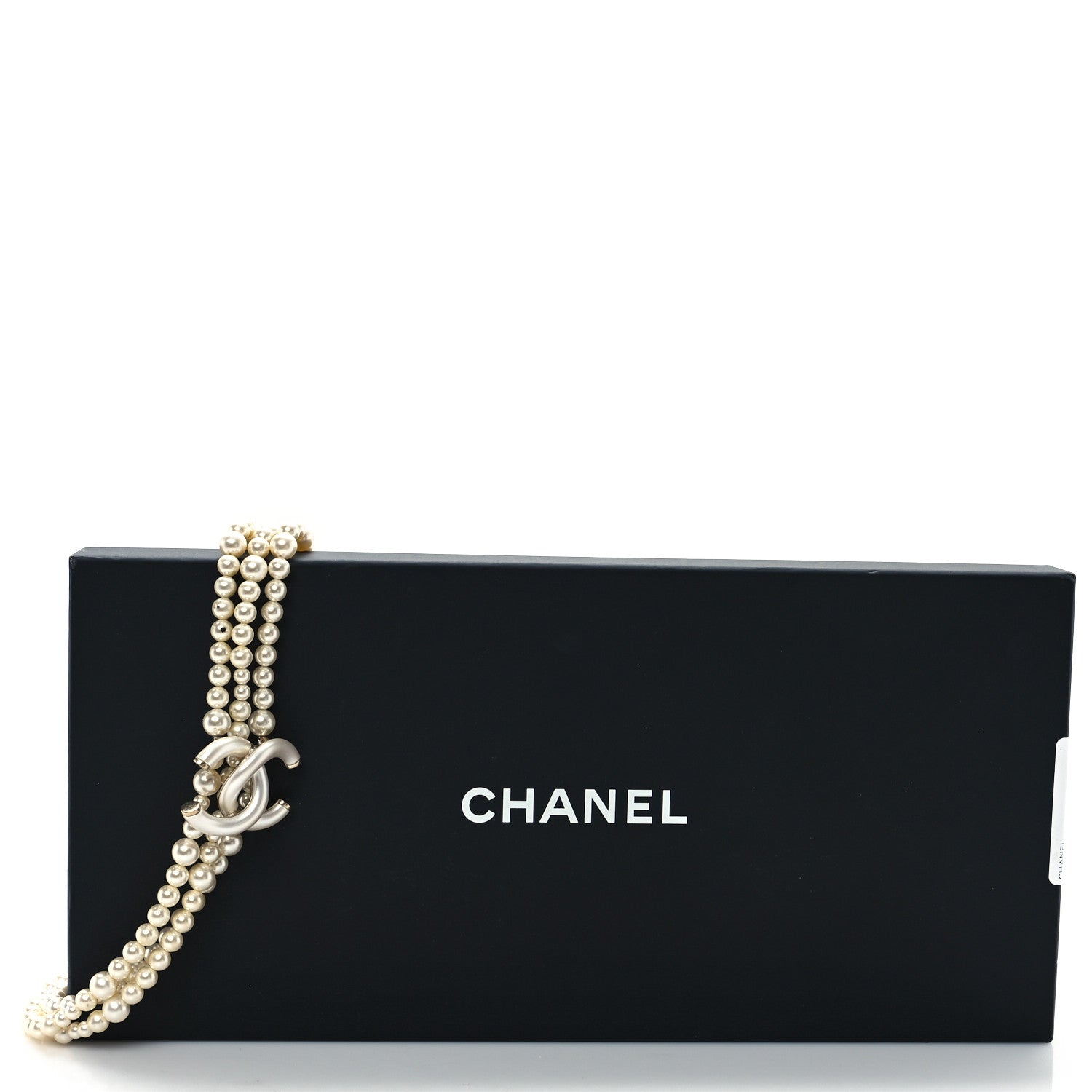 Chanel Graduated Pearl Studded CC Multi Strand Long Necklace Gold 6 of 6