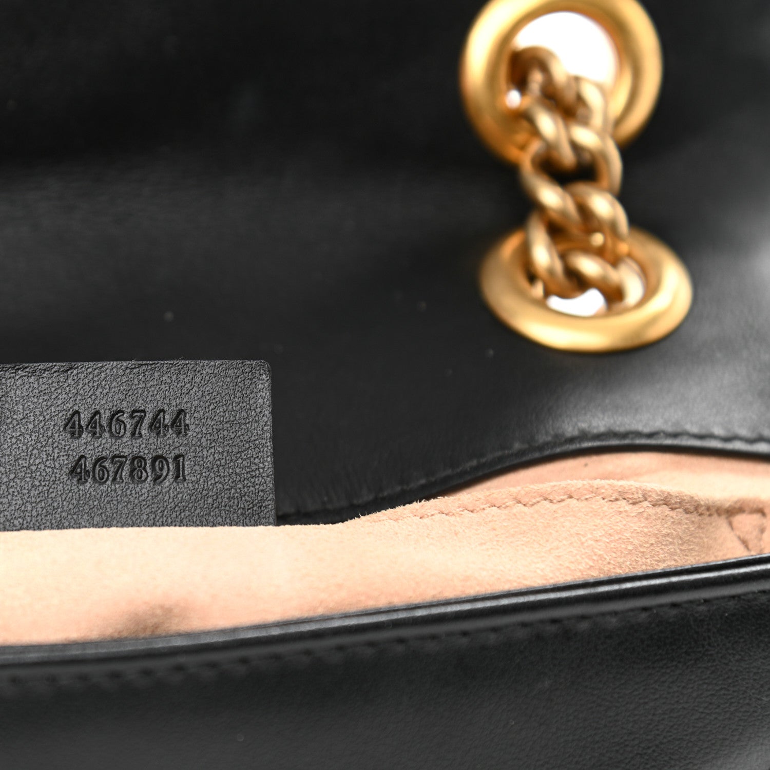 Gucci Calfskin Matelasse Mini GG Marmont Shoulder Bag Black 7 of 9