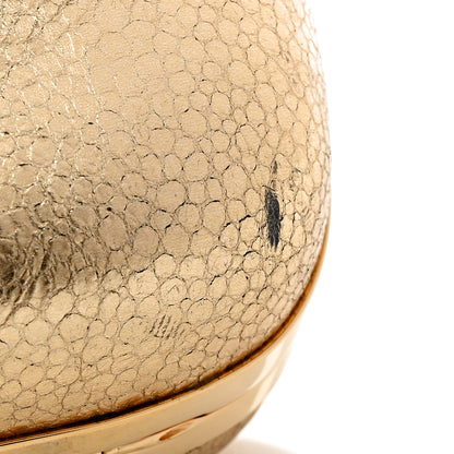 Alexander McQueen Metallic Nappa Skull Box Clutch Gold 10 of 11