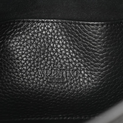 Valentino Garavani Pebbled Calfskin Medium Rockstud Flip Lock Crossbody Bag Black 6 of 9