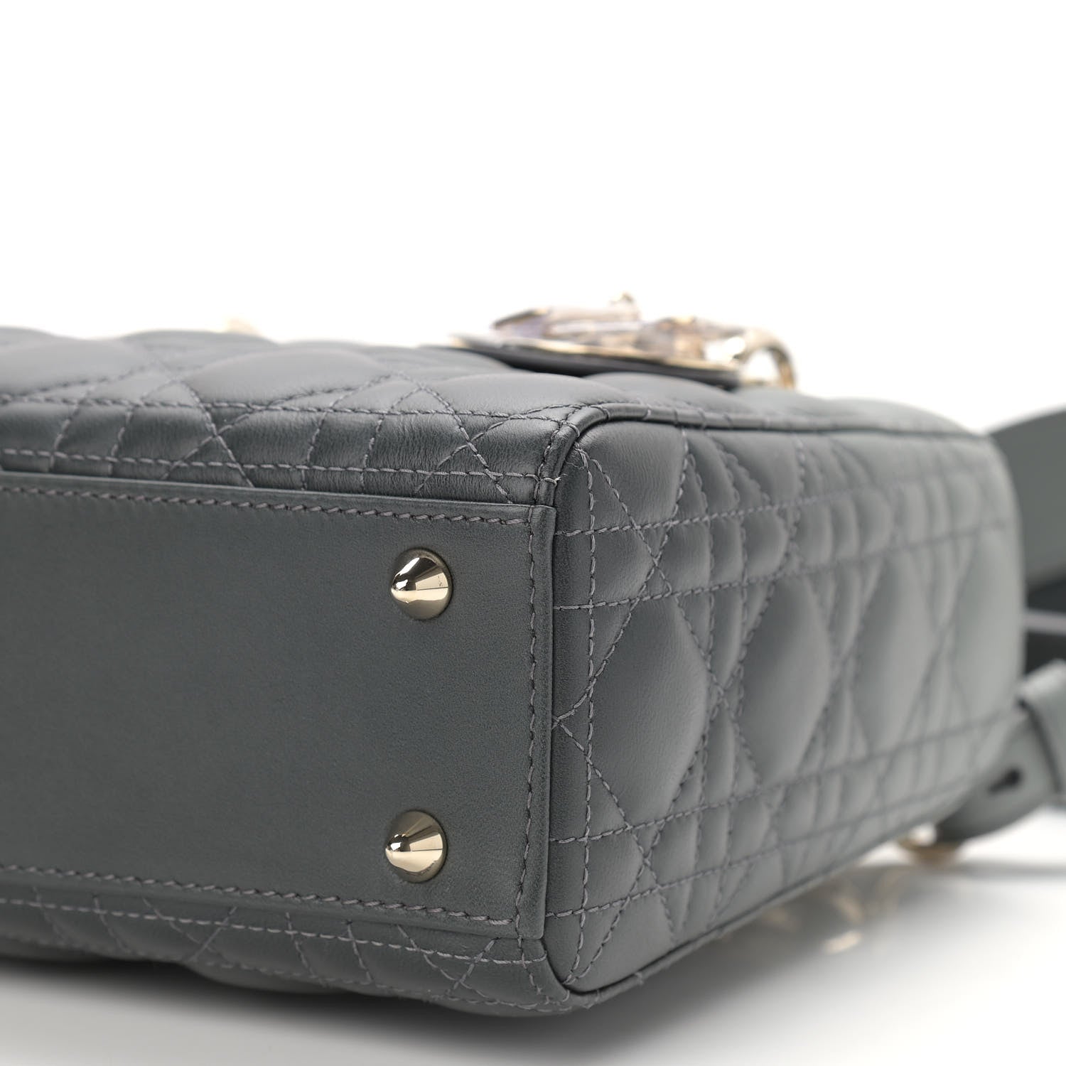 Christian Dior Lambskin Cannage Gradient Small My ABCDior Lady Dior Grey 10 of 10