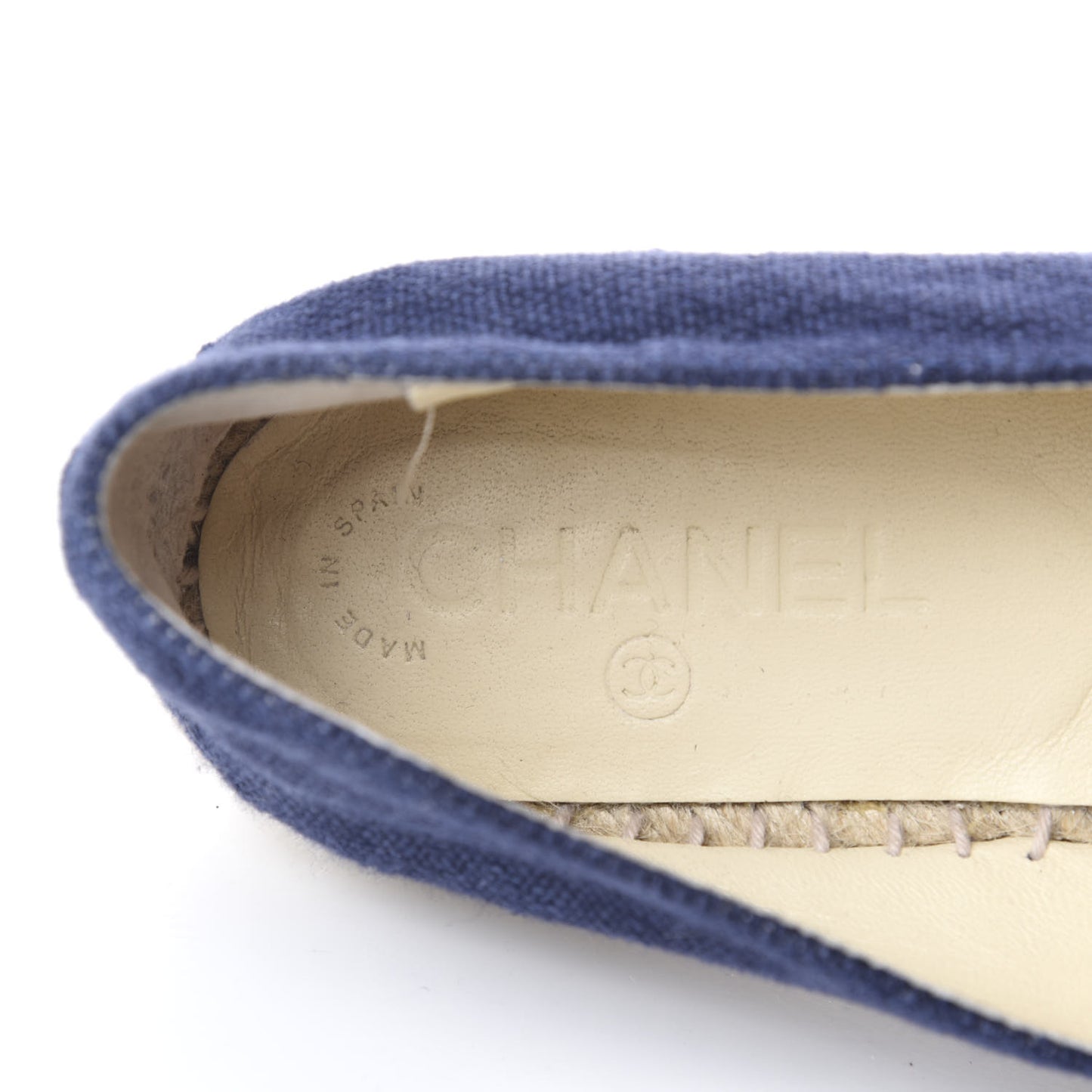 Denim Toile CC Espadrilles 38 Navy Black