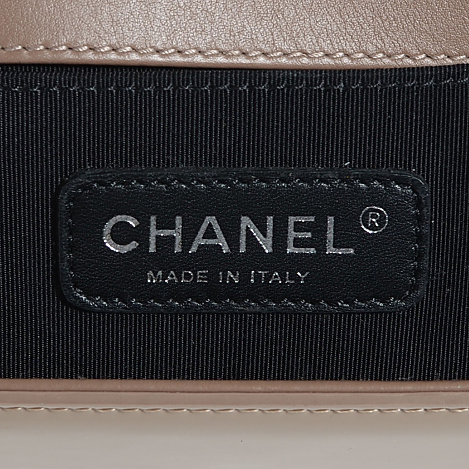 Chanel Patent Calfskin Medium Boy Flap Plexiglass Beige 6 of 8