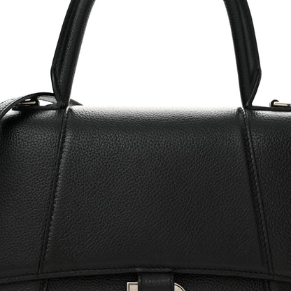 Balenciaga Grained Calfskin Small Hourglass Top Handle Bag Black 7 of 11