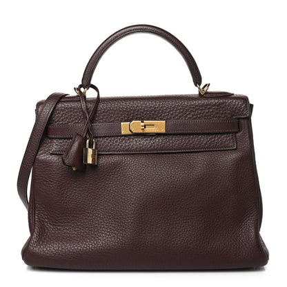 Hermes Taurillon Clemence Kelly Retourne 32 Havane 1 of 12