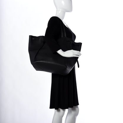 Celine Soft Grained Calfskin Medium Belt Cabas Phantom Black 2 of 9