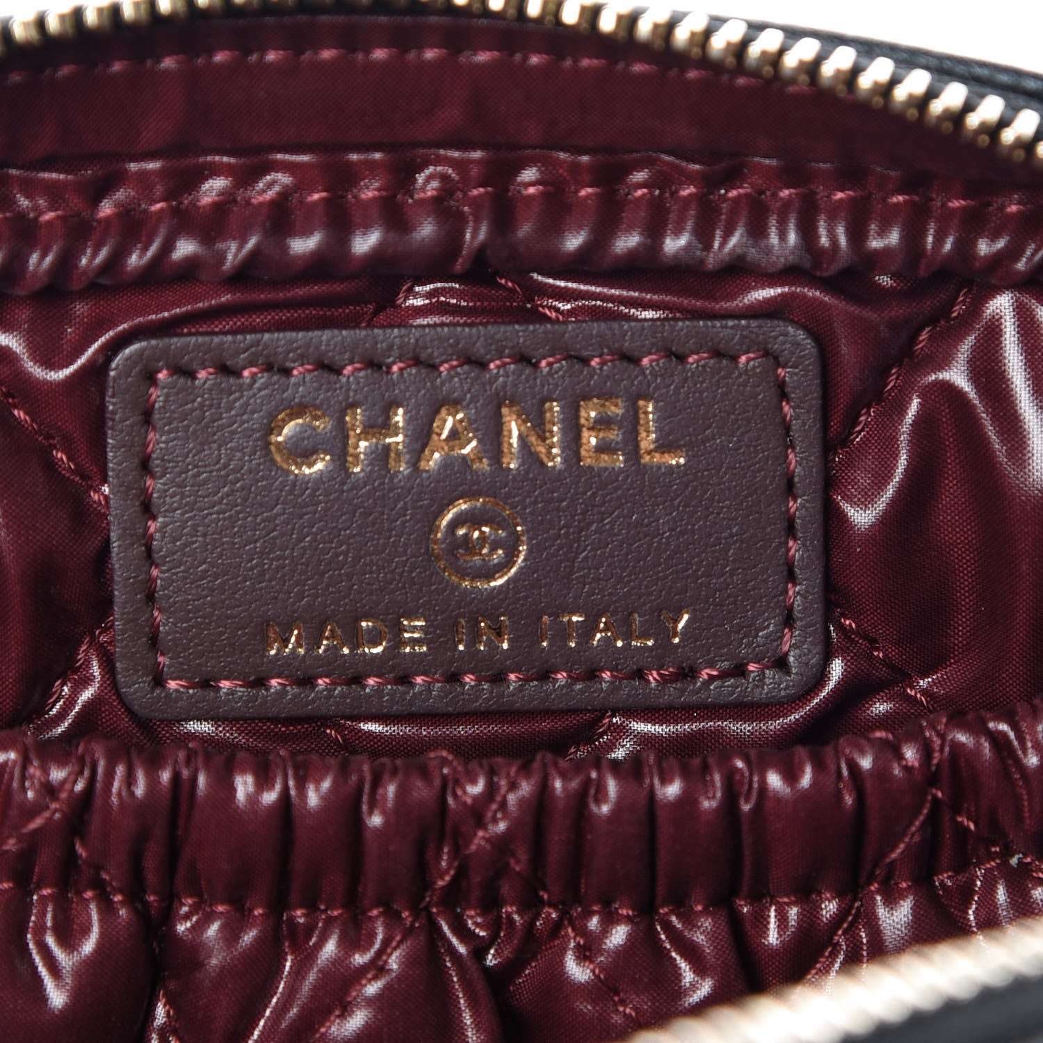 Chanel Caviar Quilted Small Curvy Pouch Cosmetic Case Black 6 of 9