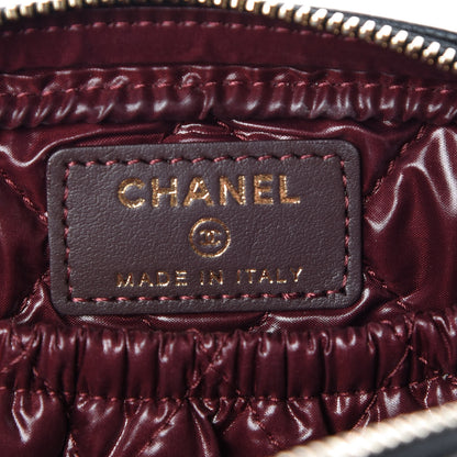 Chanel Caviar Quilted Small Curvy Pouch Cosmetic Case Black 6 of 9