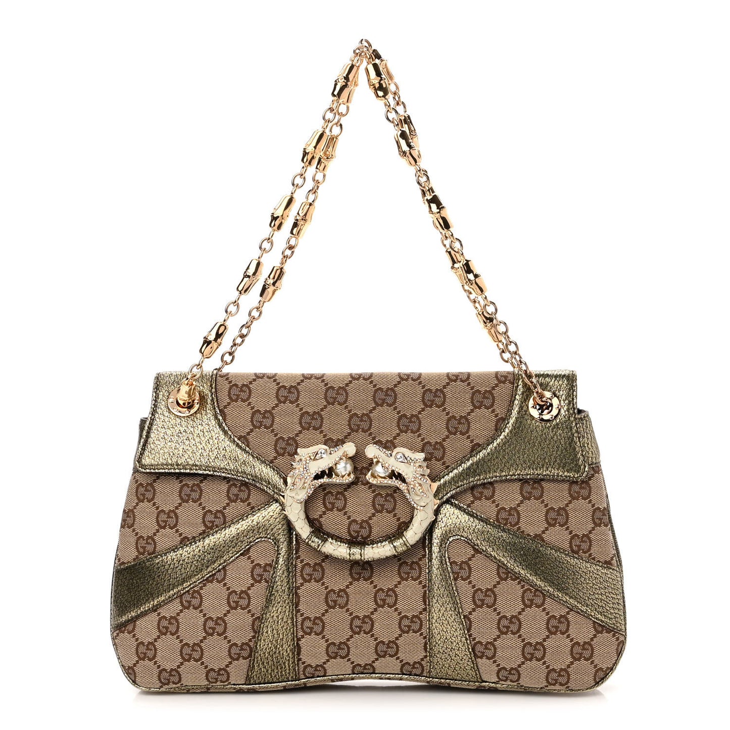 Monogram Tom Ford Jeweled Dragon Bag Gold