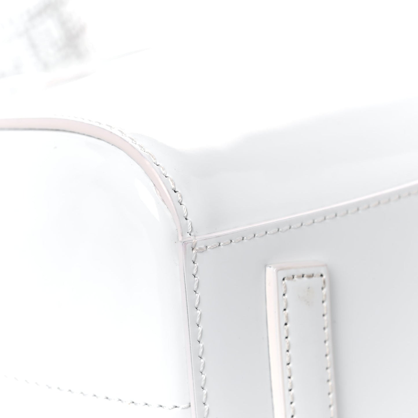 Shiny Lord Calfskin Perforated Mini 4G Antigona White