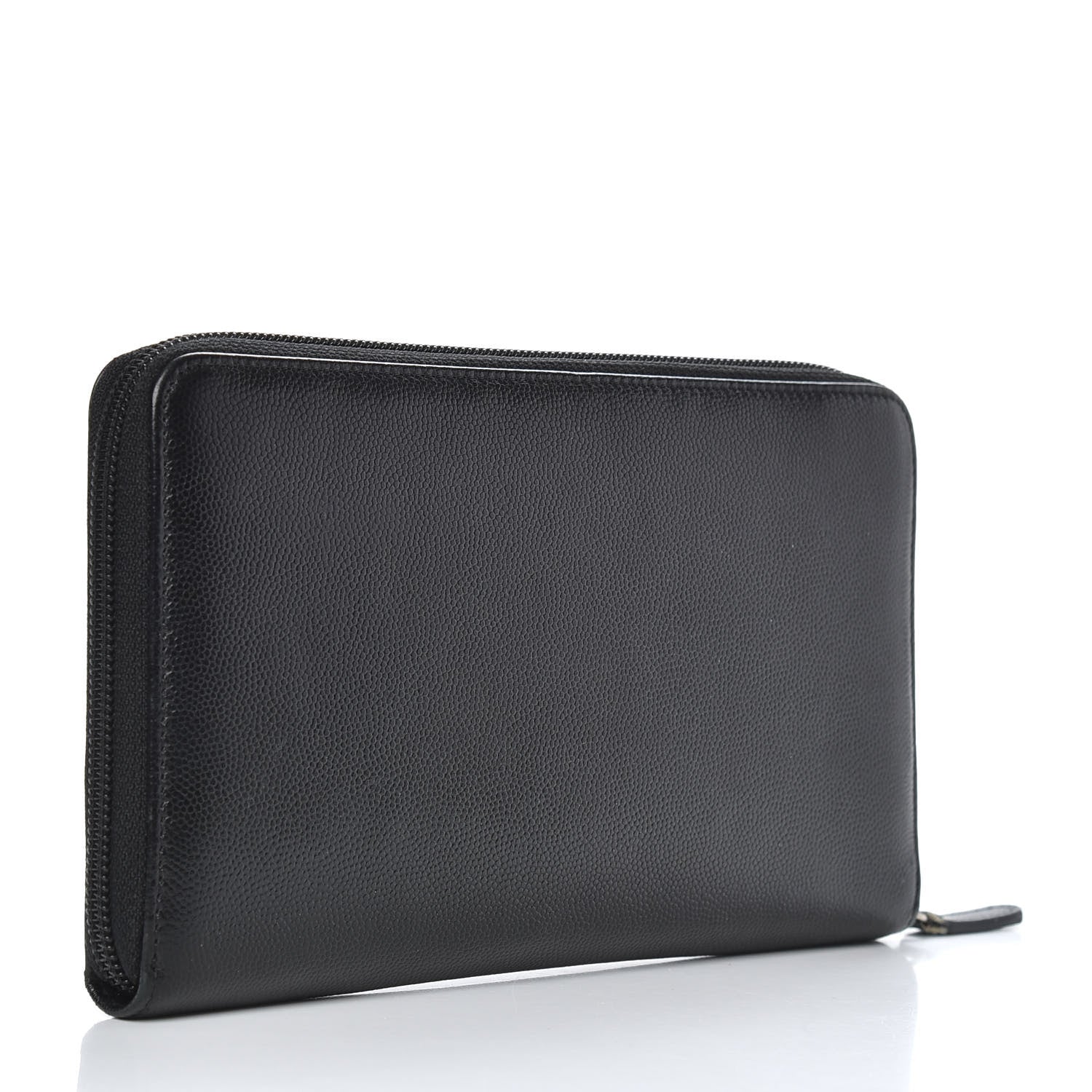 Chanel Caviar Large Sevruga Zip Around Organizer Wallet Black 3 of 8