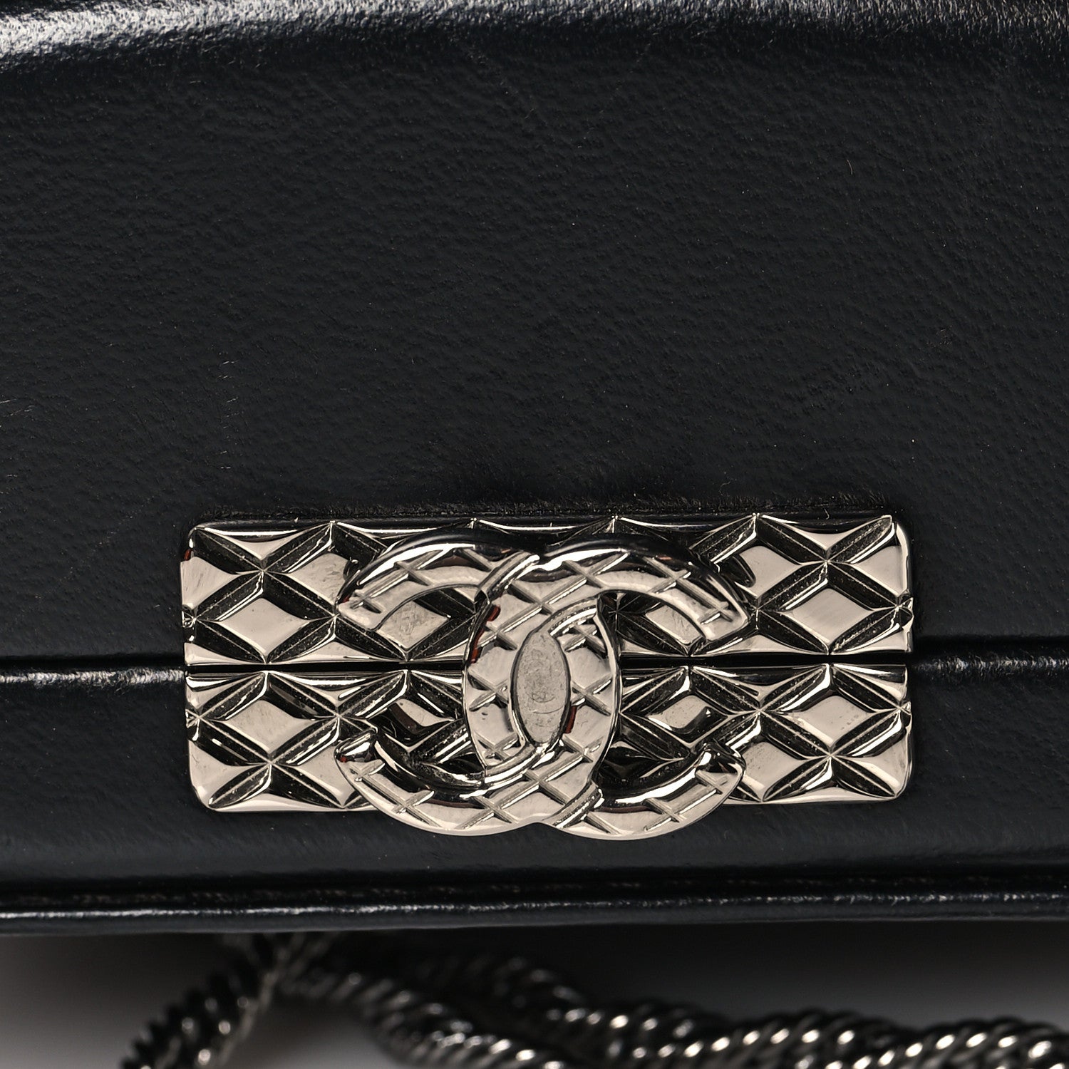 Chanel Crystal Calfskin Minaudiere Clutch Black 11 of 11