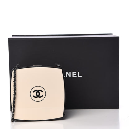 Chanel Plexiglass Compact Box Clutch Black Ivory 11 of 11