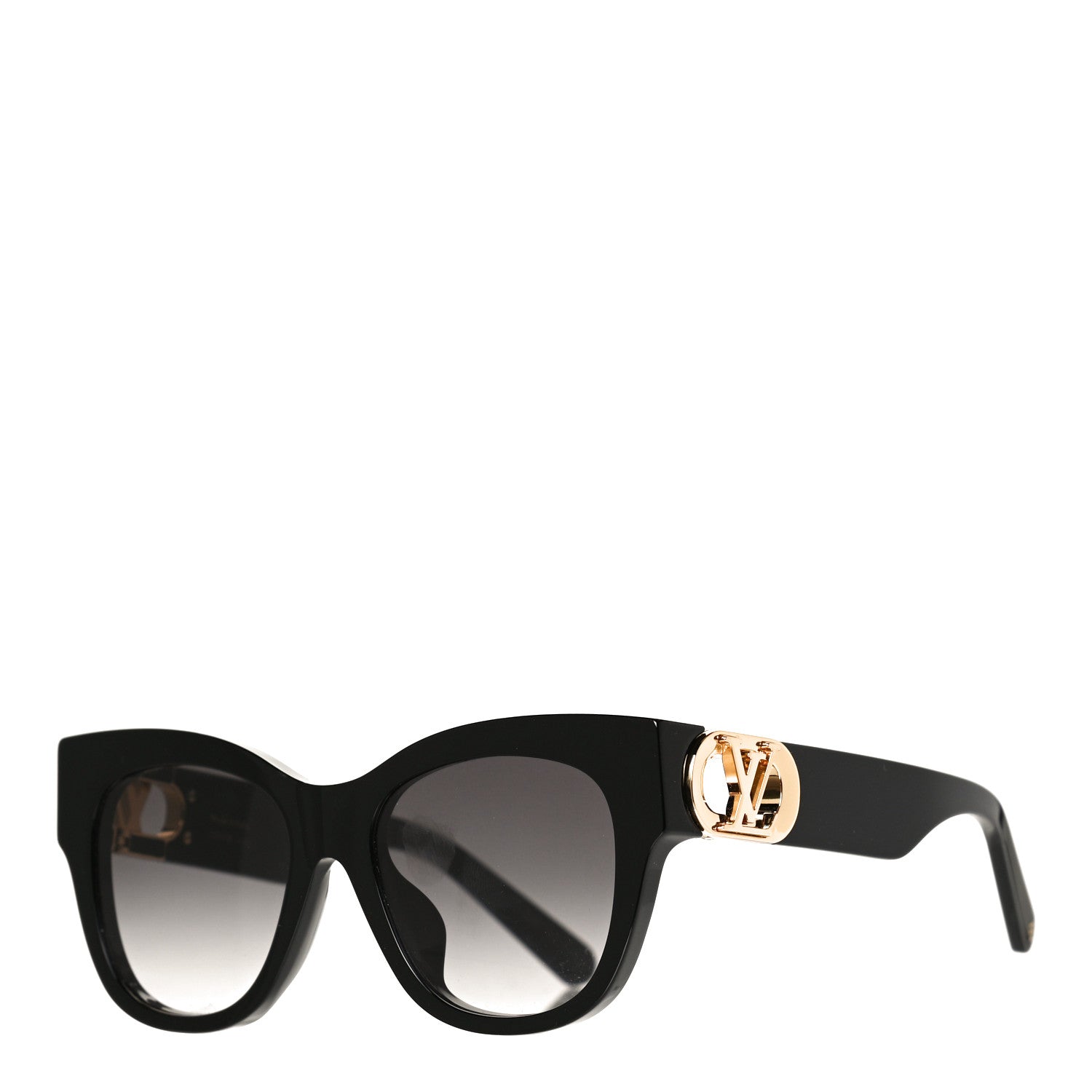 Louis Vuitton Acetate LV Link Square Sunglasses Z1478E Black 1 of 8