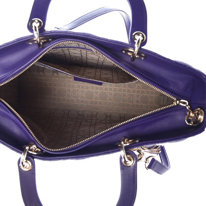 Christian Dior Lambskin Cannage Large Lady Dior Purple 5 of 12