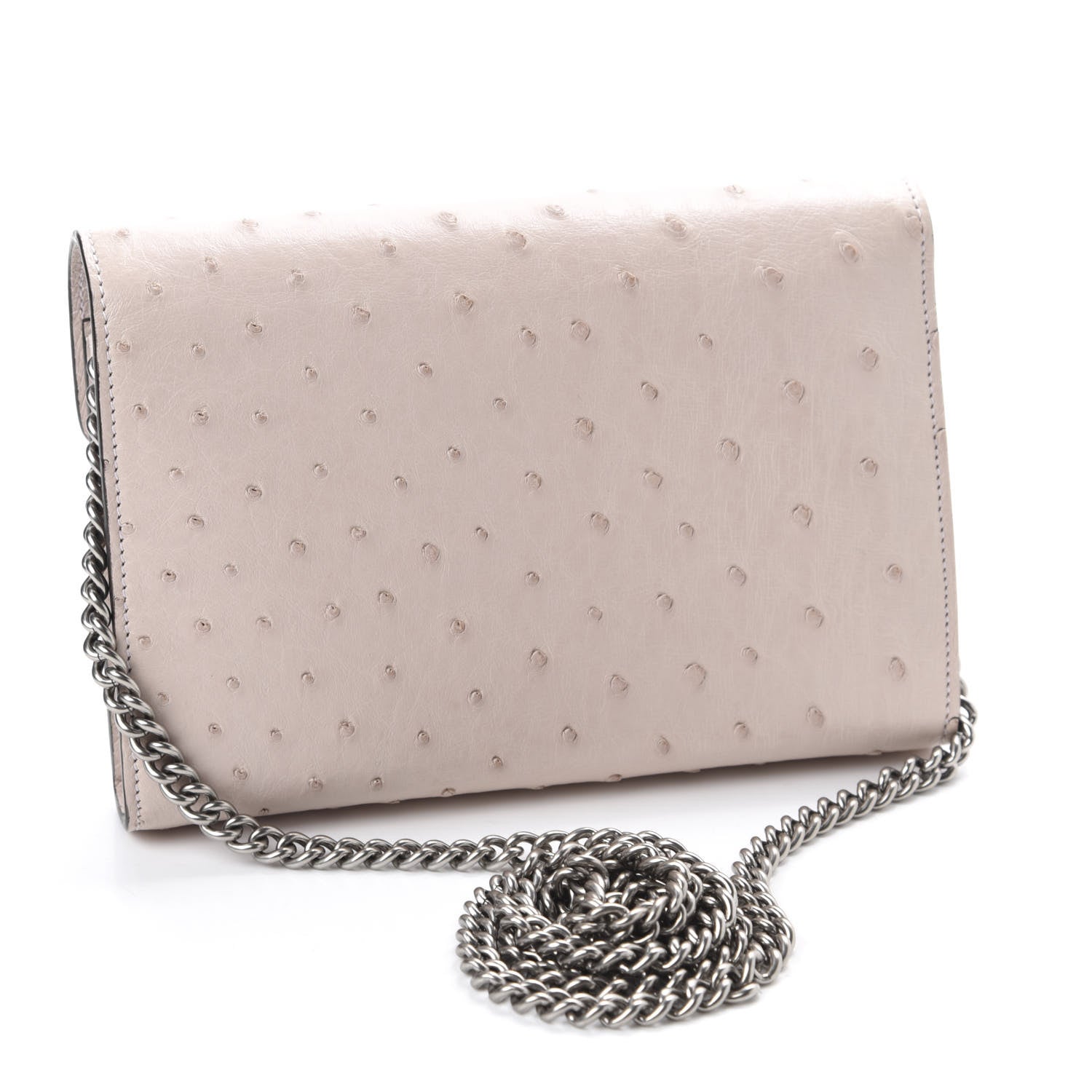 Gucci Ostrich Mini Dionysus Chain Wallet Pink 3 of 11
