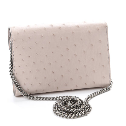 Gucci Ostrich Mini Dionysus Chain Wallet Pink 3 of 11