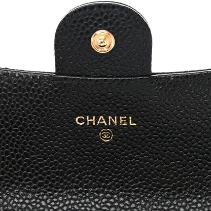 Chanel Caviar Quilted Large Gusset Flap Wallet Black 6 of 12