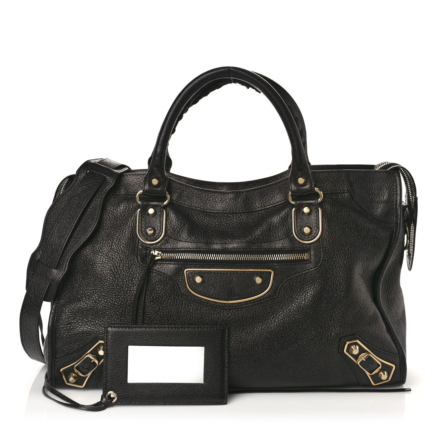 Balenciaga Chevre Gold Metallic Edge Hardware City Black 1 of 8