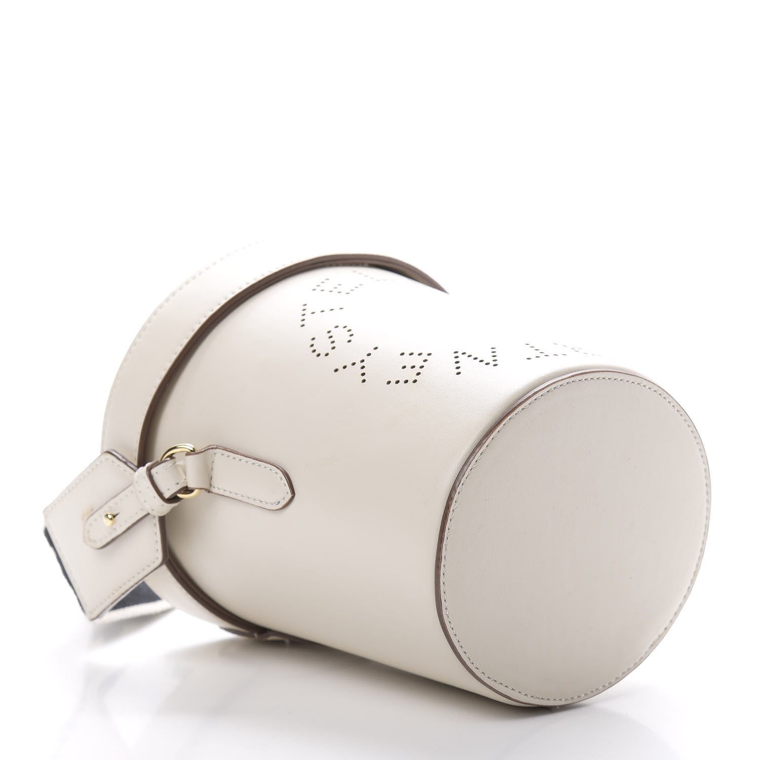 Stella McCartney Eco Soft Alter Nappa Perforated Logo Bucket Bag White 4 of 13