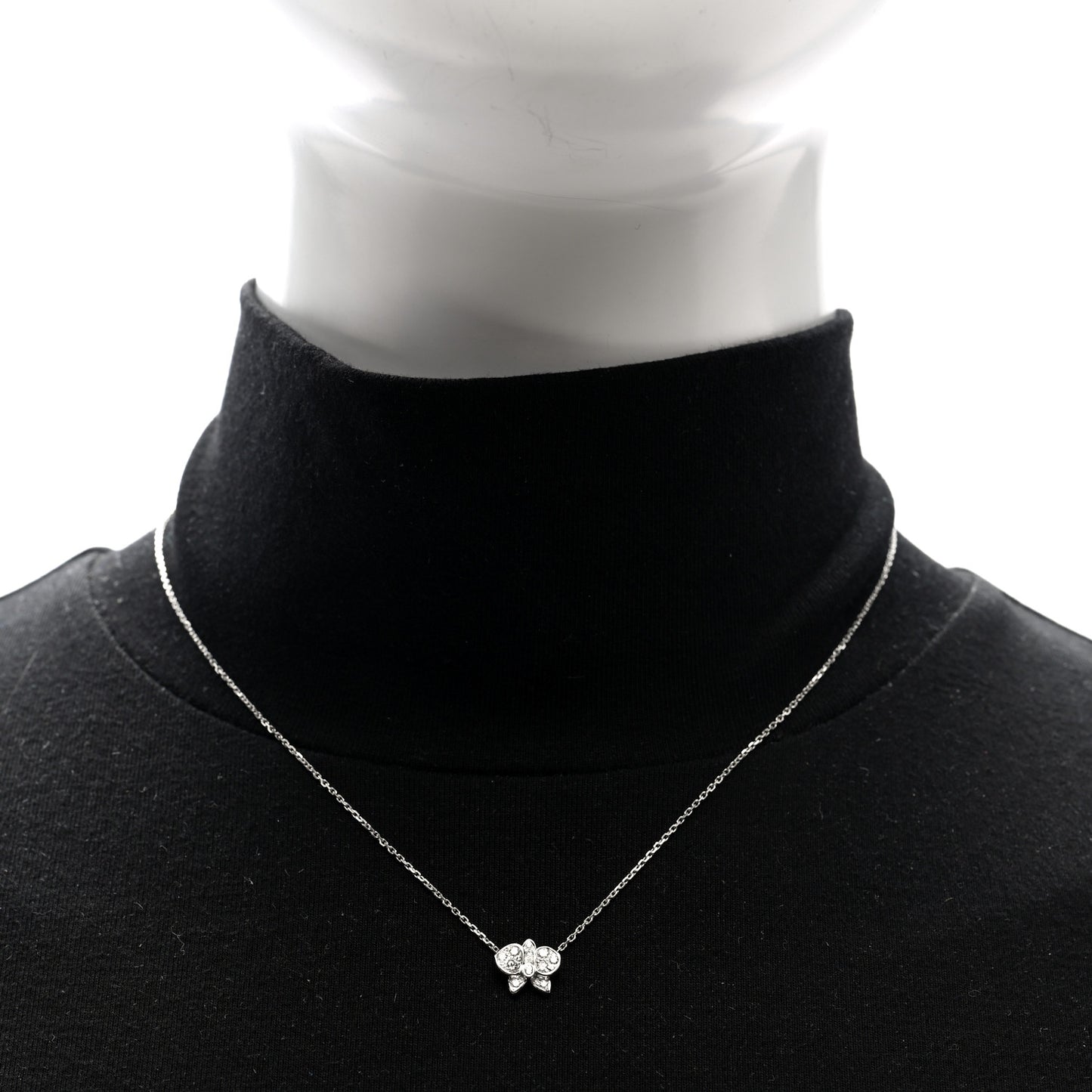 18K White Gold Diamond Caresse D'Orchidees Par Cartier Necklace