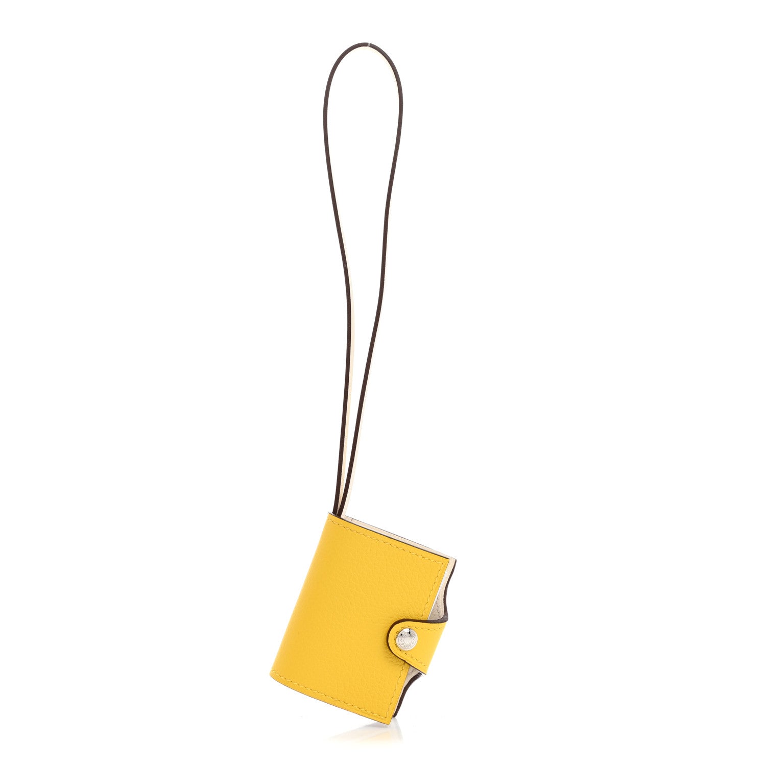 Hermes Evercolor Swift Verso Ulysse Nano Bag Charm Jaune de Naples Nata 1 of 5