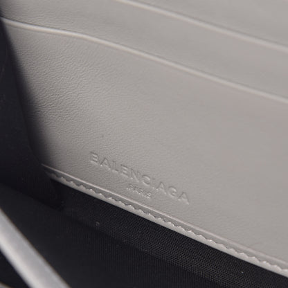 Balenciaga Matte Goatskin Rubber Covered Classic Hardware Continental Zip Around Wallet Gris Glace 6 of 9