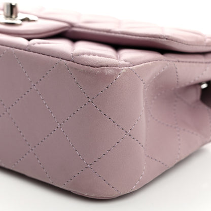 Chanel Lambskin Quilted Mini Rectangular Flap Light Purple 10 of 12