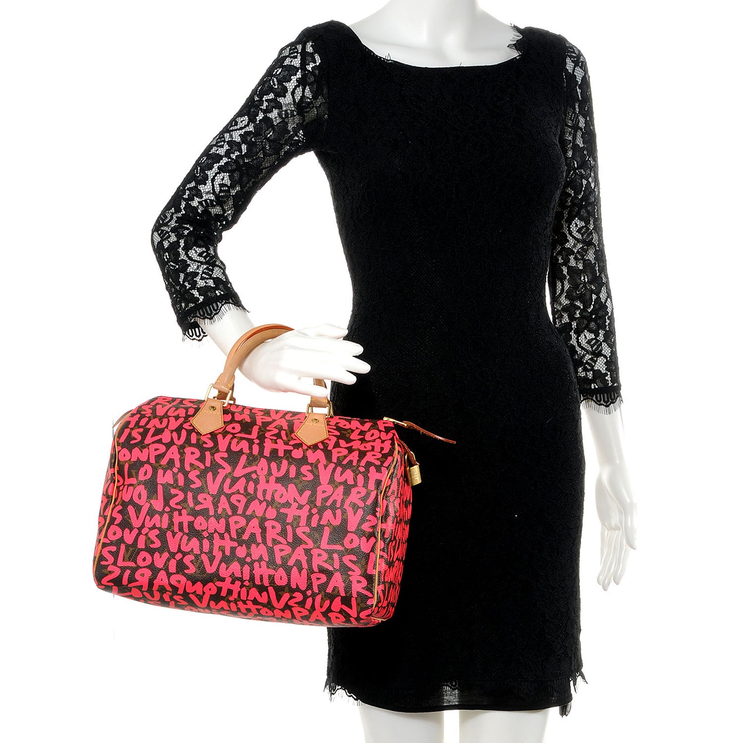 Monogram Graffiti Speedy 30 Fuchsia