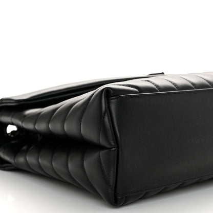 Saint Laurent Calfskin Y Quilted Monogram Monochrome Medium Loulou Chain Satchel Black 9 of 11